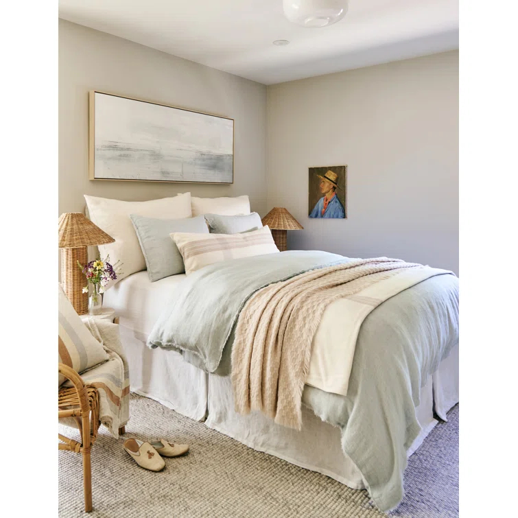 Logan Linen Sham by Pom Pom at Home - Navy / Standard