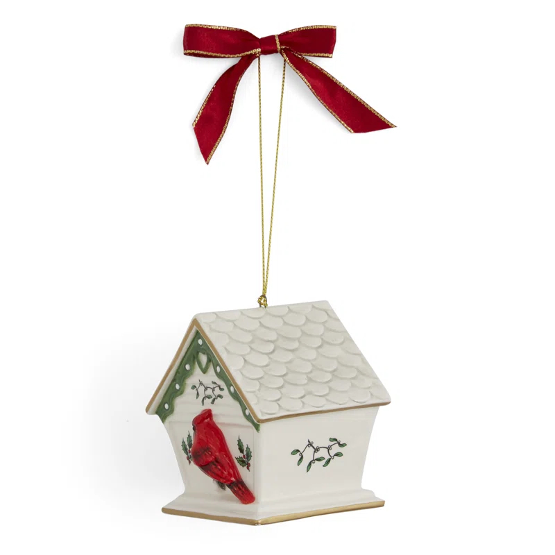Spode Spode Christmas Tree Birdhouse Ornament 3.5"