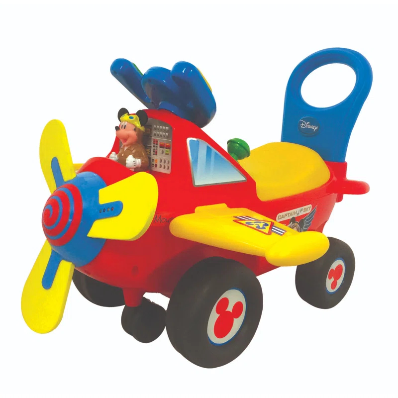 Kiddieland Kiddieland 1 Seater Disney - Mickey Mouse Disney Airplane Push/Scoot