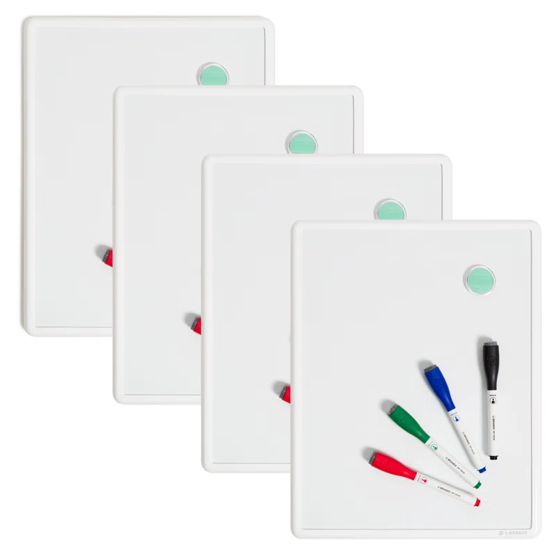 U Brands Freestanding Steel Magnetic Mini - Up To 2' Whiteboard