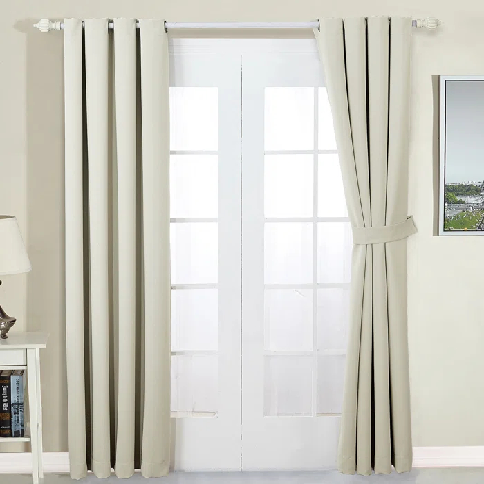 Home Soft Things Solid Blackout Curtain Panel (Set of 2)