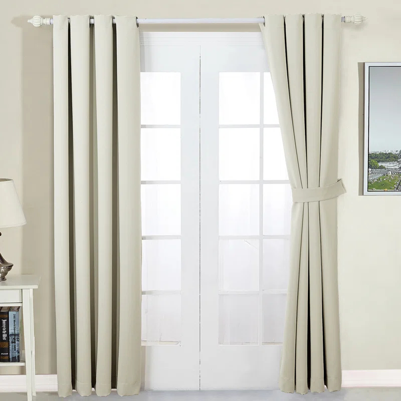 Home Soft Things Solid Blackout Curtain Panel (Set of 2)