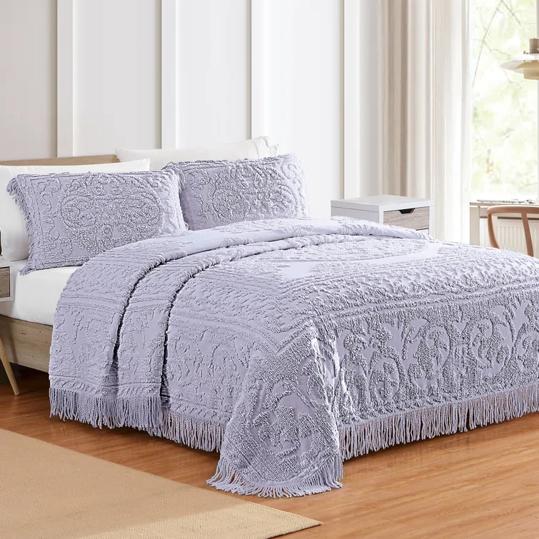 Beatrice Home Fashions Medallion Cotton Farmhouse / Country Quilt