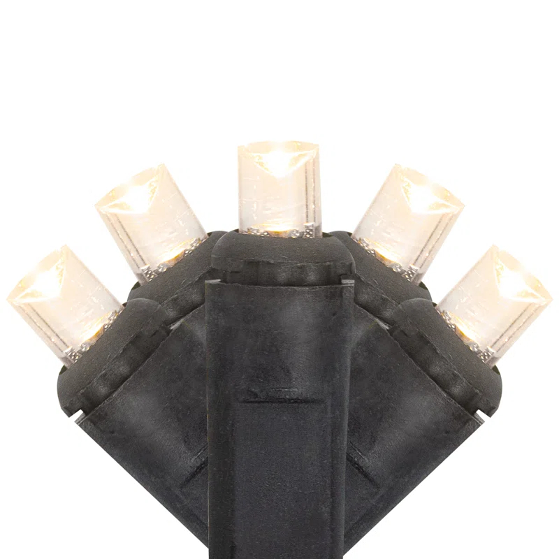 Northlight Seasonal 50ct Warm White LED Wide Angle Christmas Lights - 16.25 ft Black Wire