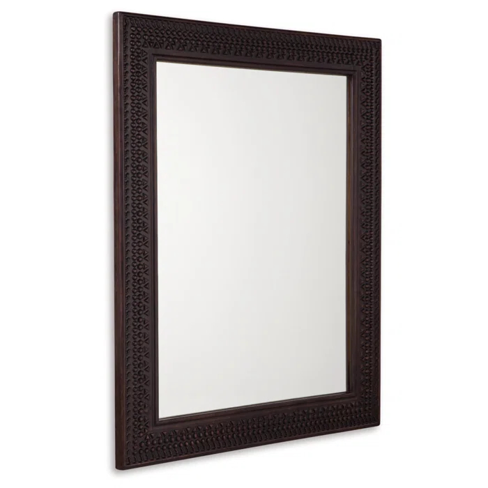 Ebern Designs Solid Wood Flat Mirror