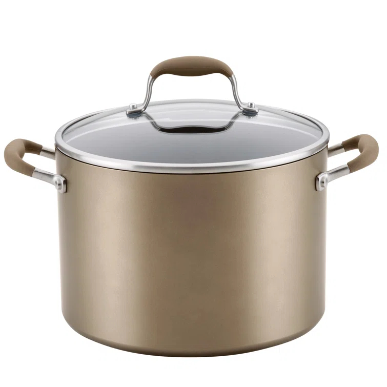 Anolon Anolon Advanced Home Hard Anodized Nonstick Stockpot With Lid, 10 Quart