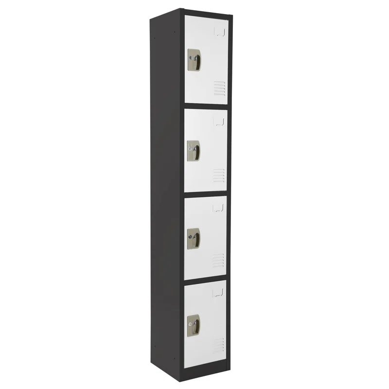 AdirOffice 12'' Wide Steel 4-Tier School and Gym Locker