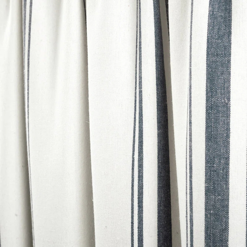 Lush Decor Farmhouse Stripe Striped Ruffled 52'' W Window Valance
