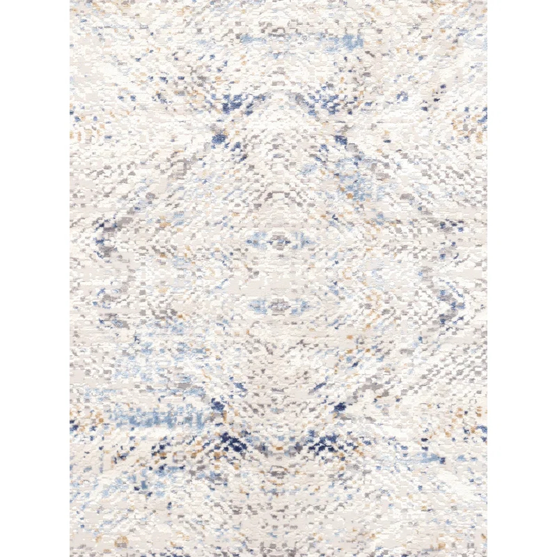 Pasargad Efes Geometric Beige/Blue Area Rug