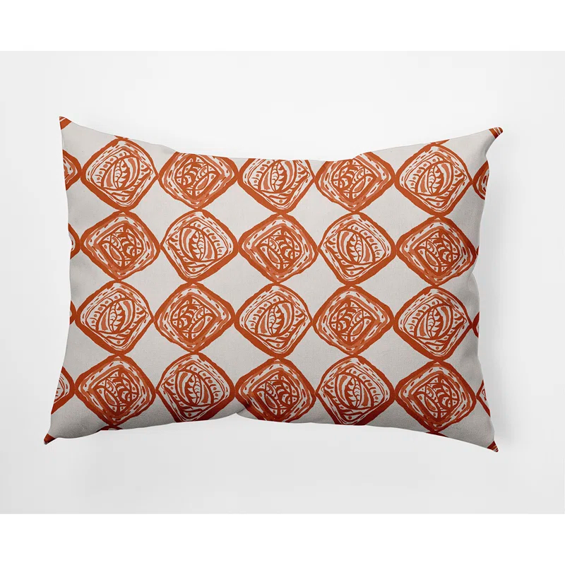e by design Geometric Indoor/Outdoor Reversible Throw Pillow