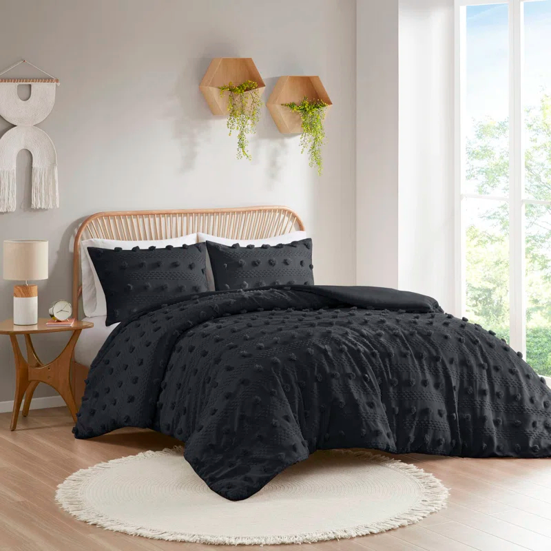 Intelligent Design Clip Jacquard Duvet Cover Set