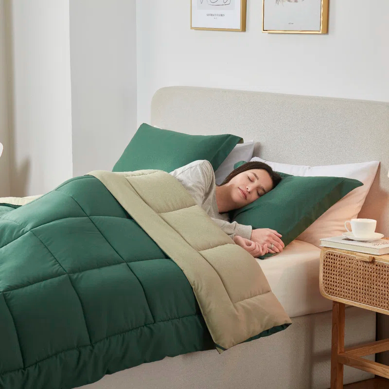 Nestl Nestl All Season Solid Lightweight Down Alternative Reversible Comforter