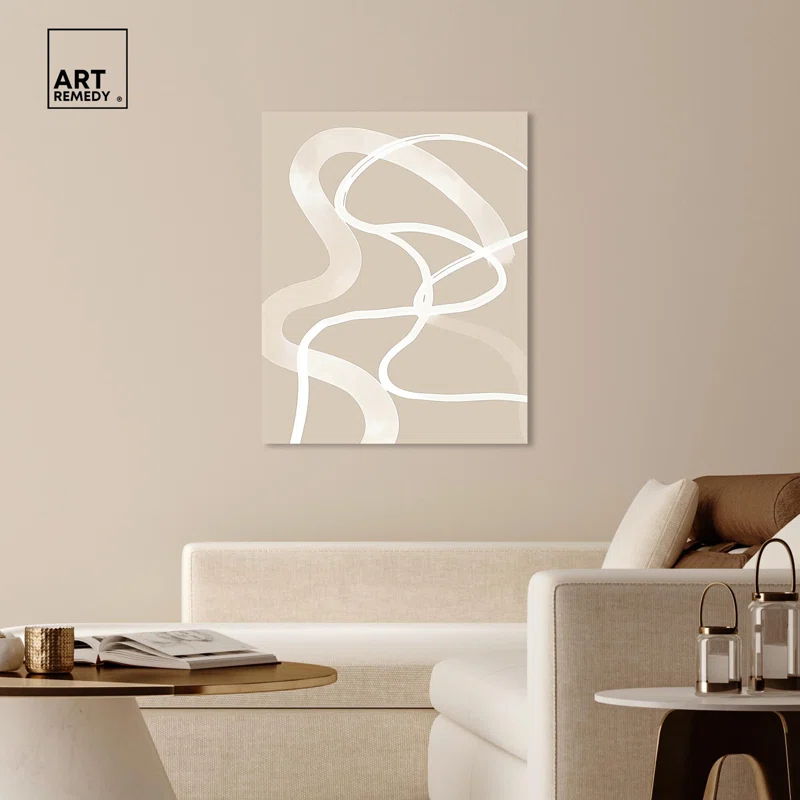 Art Remedy Minimal Lines Poster Canvas Boho Minimalist Abstract Art by Art Remedy