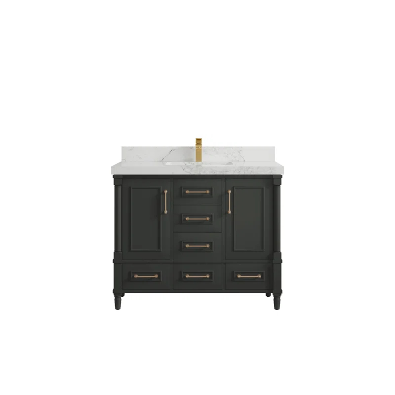 Willow Collections Aberdeen 42'' Single Bathroom Vanity with Quartz Top