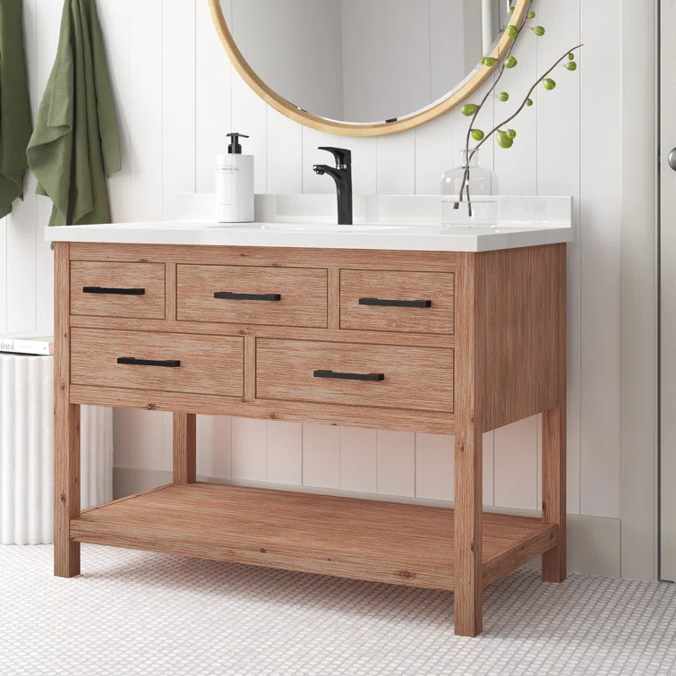 Ari Kitchen & Bath Betty 42'' Single Bathroom Vanity with Quartz Top