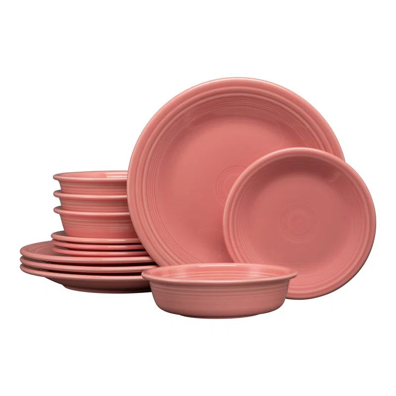 Fiesta Fiesta Classic Rim 12-Piece Dinnerware Set, Service for 4 (Set of 4)