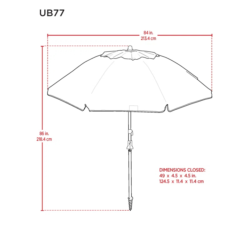 Rio Brands Rio Beach 7 Ft Beach Umbrella With Sand Anchor | Wayfair