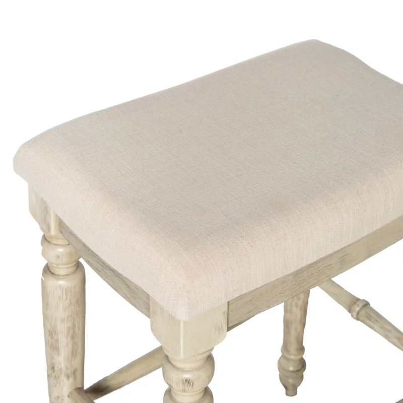 Kelly Clarkson Home Jordyn Backless Upholstered Wood Counter & Bar Stool