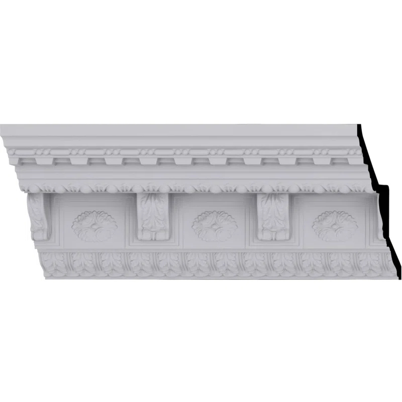 Ekena Millwork SAMPLE - Endurathane Granada Crown Moulding, 9 7/8"H x 9 3/4"P x 14"F x 12"L, Factory Primed