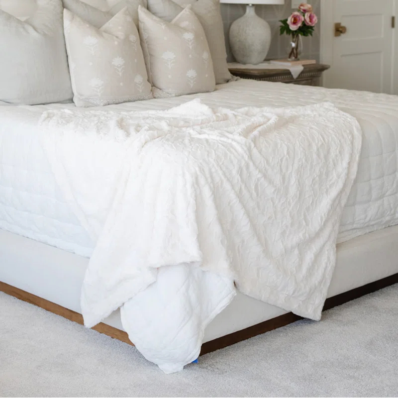 Graced Soft Luxuries Double Sided Faux Fur Throw Blanket, Multiple Colors