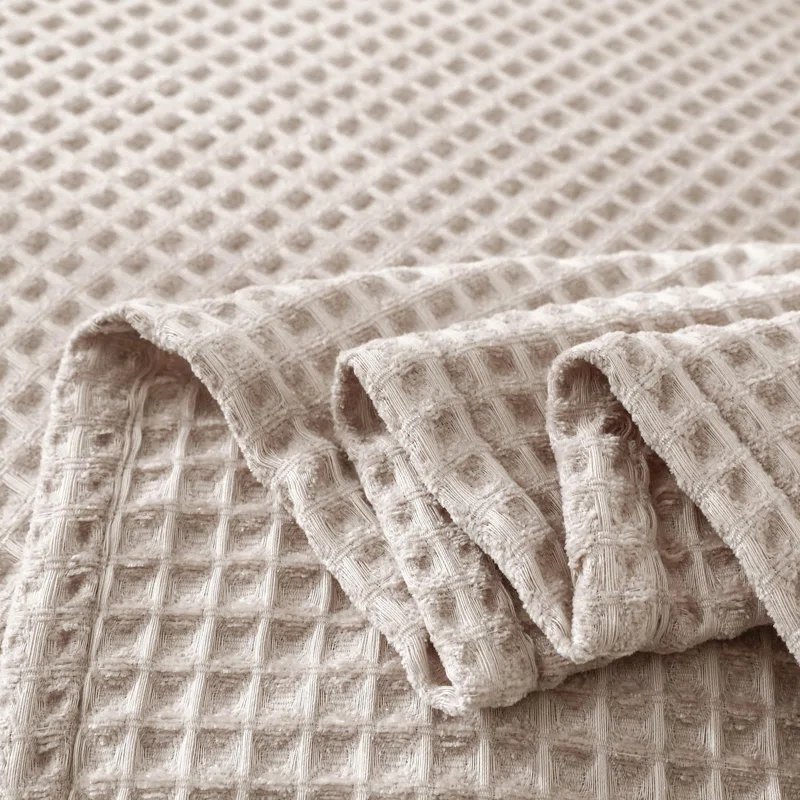 MeadowPark Fluffy Waffle Weave Polyester Chenille Bed Blanket