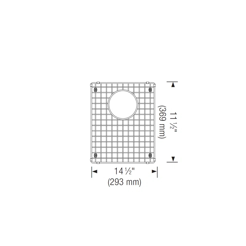 Blanco 223189 Stainless Steel Bottom Grid for Small Bowl of Precision 60/40 Sinks
