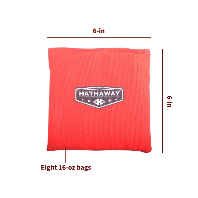 Hathaway Games 8 Piece Weather Resistant Regulation Cornhole Bag Set