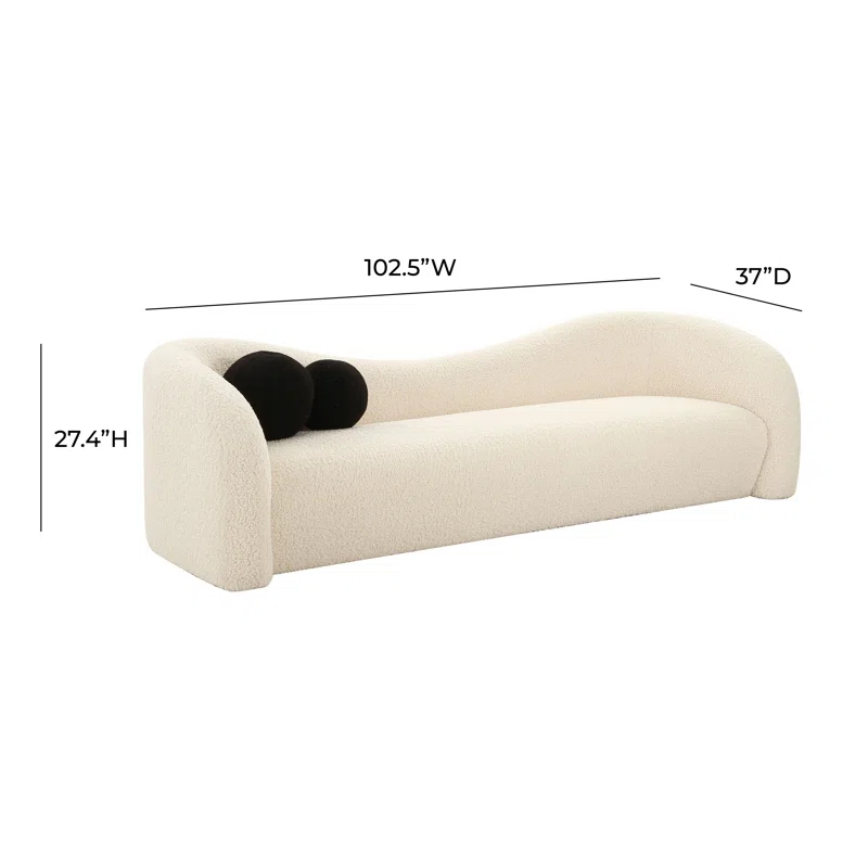 Leonie Faux Shearling Sofa
