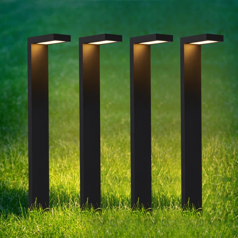 C Cattleya Low Voltage Black Aluminum Led Outdoor Landscape Path Lights (4-pack) (Set of 4)