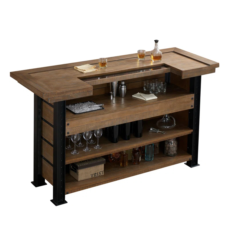 Gateway 78'' Solid Wood Home Bar