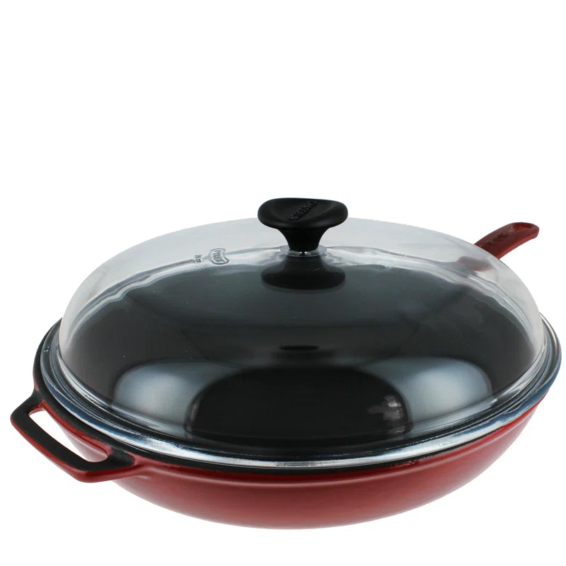 Chasseur Chasseur Enameled Cast Iron Non-Stick 11'' Frying Pan with Lid