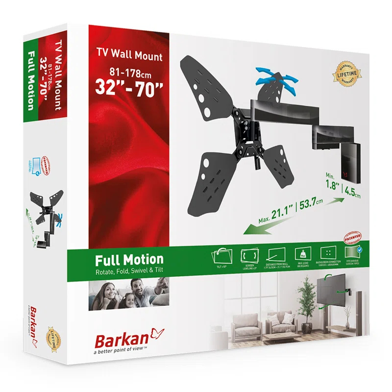 Barkan Barkan Single Screen Wall Mount