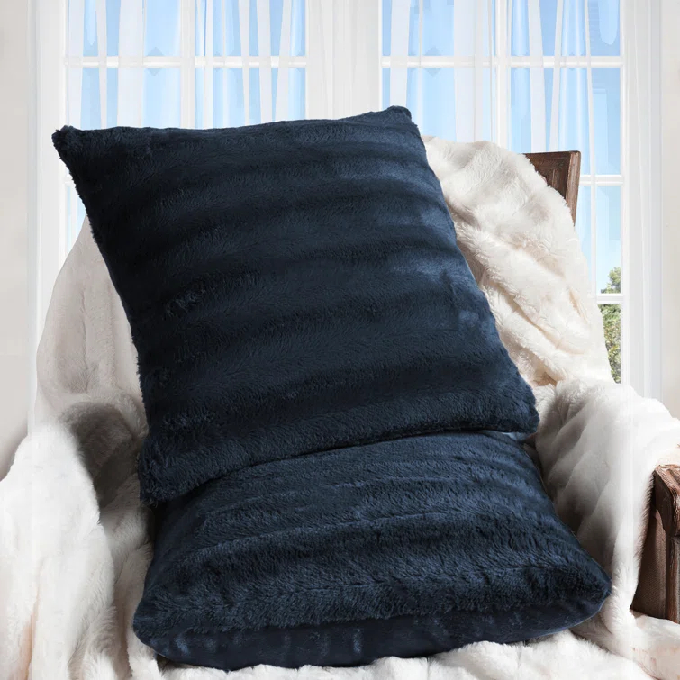 Cheer Collection FRBIN Square Pillow Cover & Insert (Set of 2)