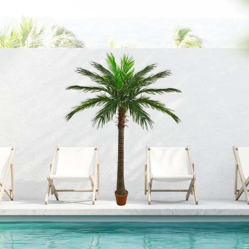 Northlight Seasonal 70" Green and Brown Potted Artificial Phoenix Palm Tree