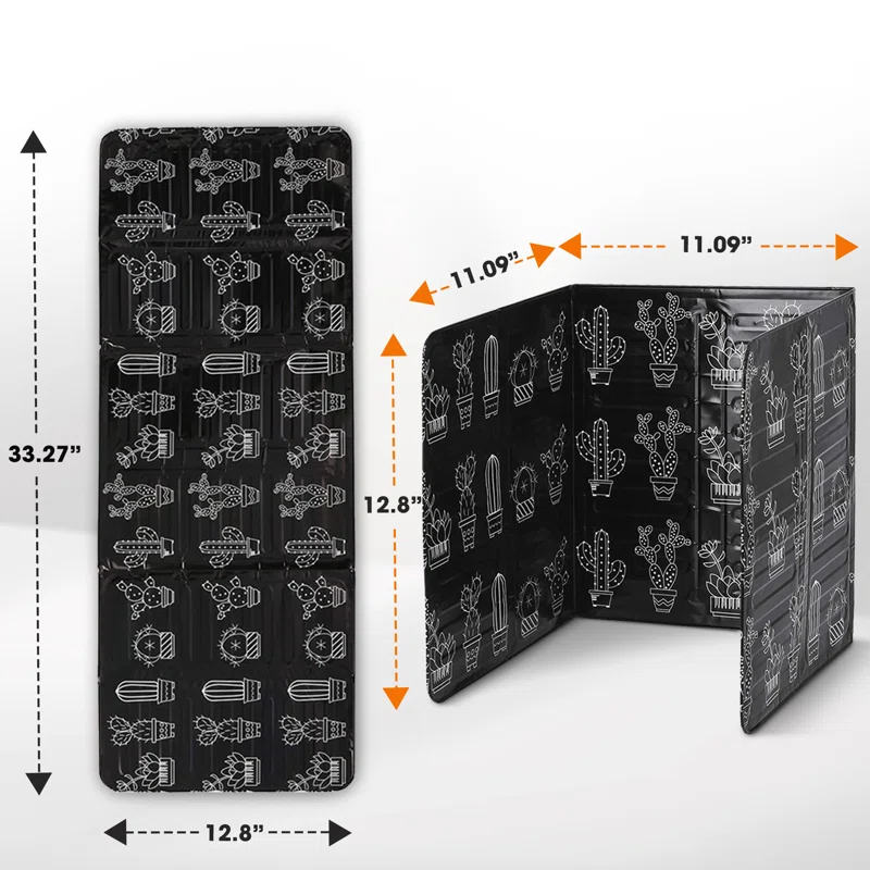 Cheer Collection Foldable Aluminum Oil Splatter Guard Plates (Black) (Set of 2)