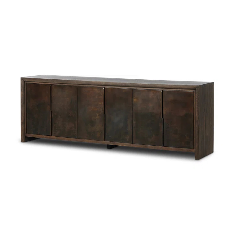 Arlington Espresso Oak and Iron 96" Sideboard