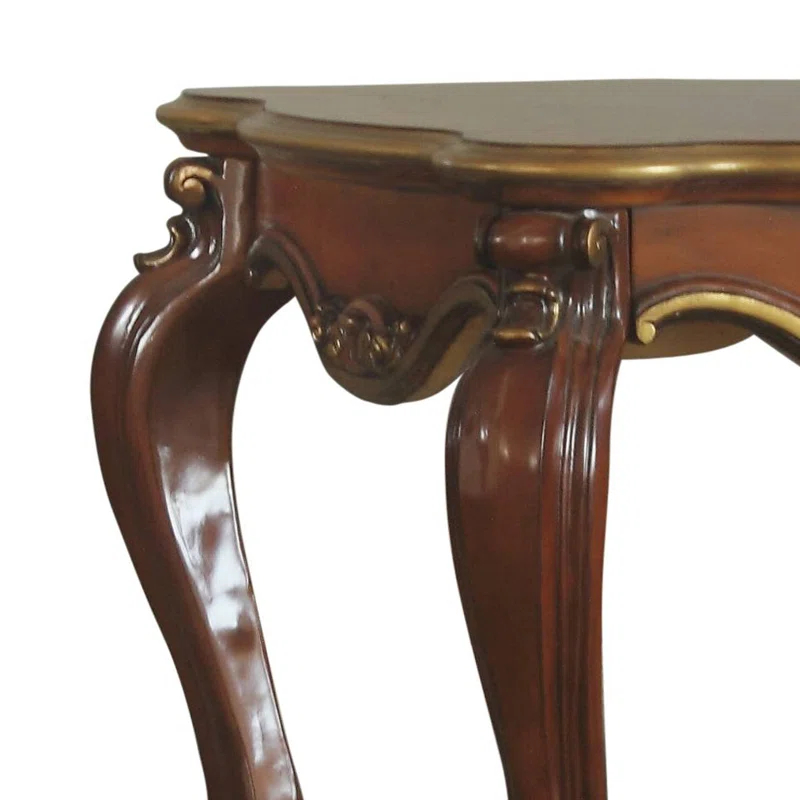 A&J Homes Studio Solid Wood End Table with Bottom Shelf in Honey Oak
