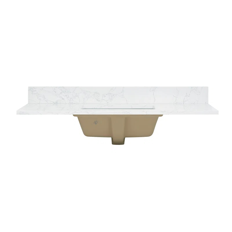 Ceres 43" Engineered Stone Single Bathroom Vanity Top with Sink