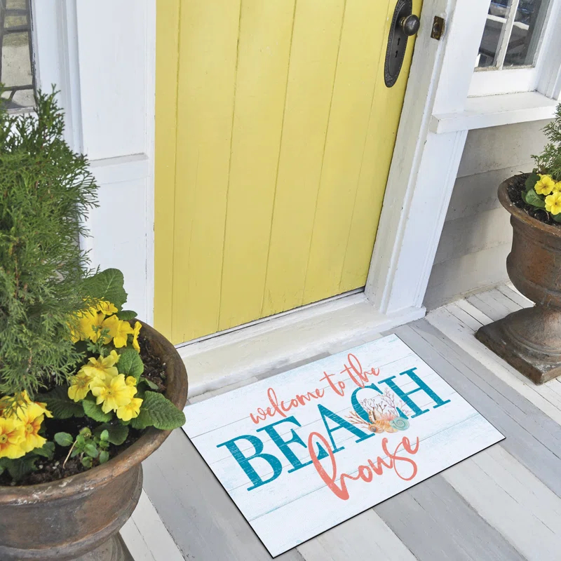 CounterArt Beach House Welcome Indoor/Outdoor Entryway Floor Mat