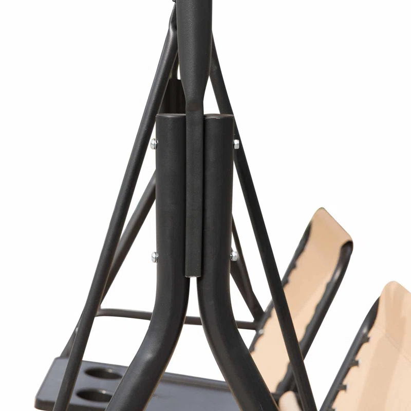 Arlmont & Co. 2-Seat Patio Swing Chair, Outdoor Canopy Swing Glider