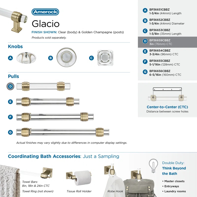 Amerock Glacio Bar Pull