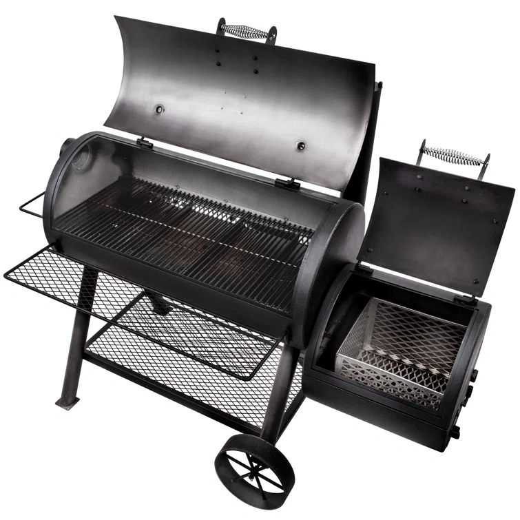 Oklahoma Joe's Oklahoma Joe's 1060 sq. in. Longhorn Reverse Flow Offset Smoker, Black
