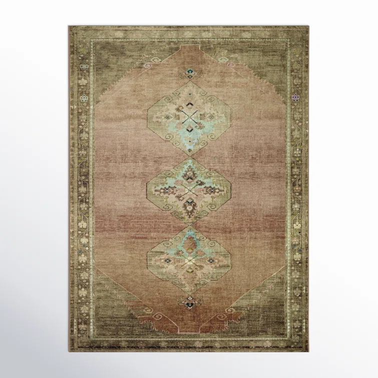 Magnolia Home By Joanna Gaines X Loloi Sinclair Machine Washable Clay / Tobacco Area Rug