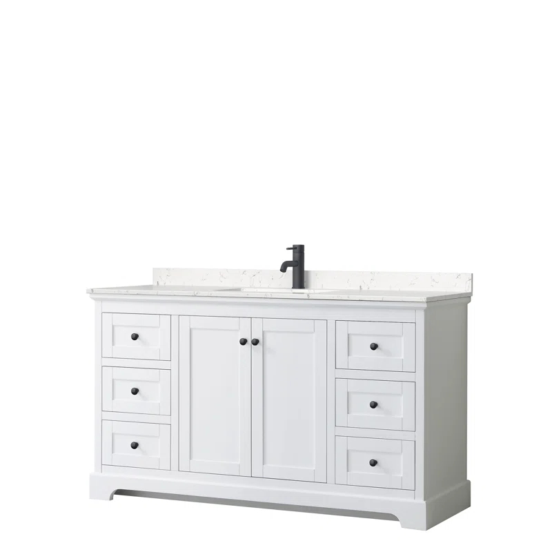 Wyndham Collection Avery 60'' Single Bathroom Vanity with Top