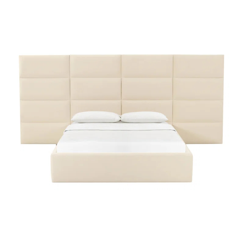 TOV Furniture Eliana Velvet Bed with Wings