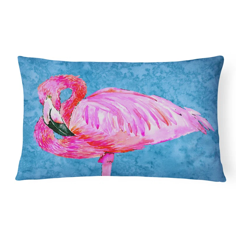 Caroline's Treasures Flamingo Indoor/Outdoor Throw Pillow