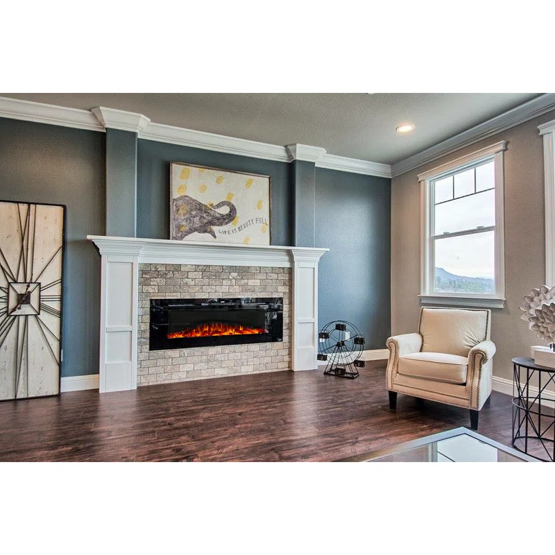 Touchstone The Sideline Electric Fireplace for Recessed or Wall Mount Installation