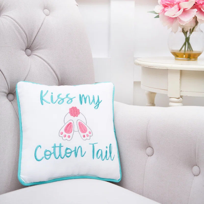 C&F Home Kiss My Cotton Tail Pillow