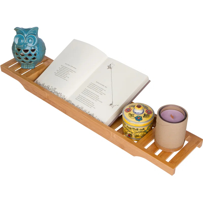 Freestanding Bamboo Bath Caddy