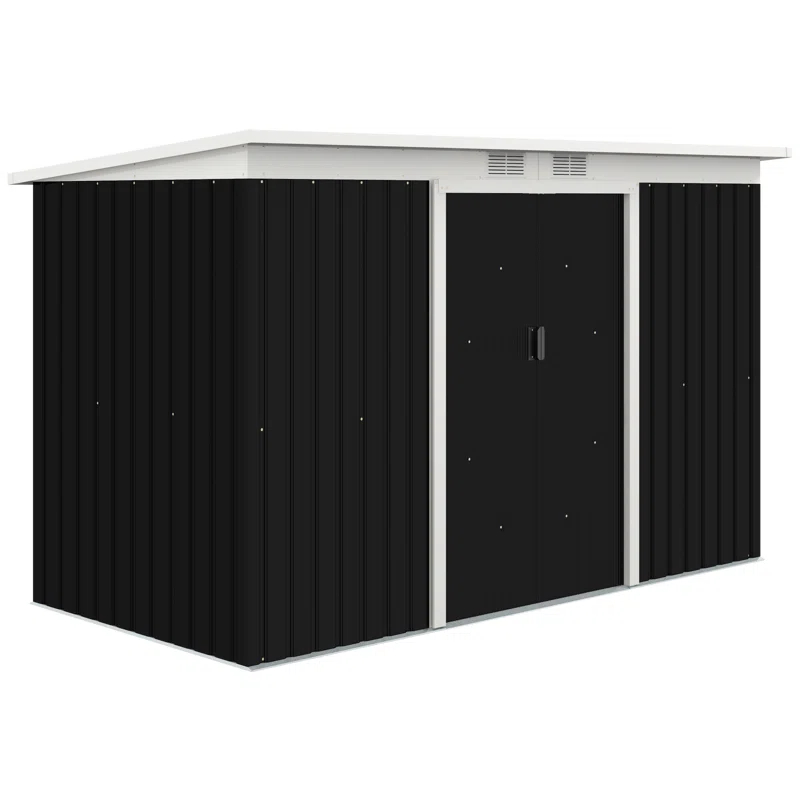 9 ft. W x 4 ft. D Metal Horizontal Tool Shed
